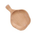 Solid Wood Condiment Dish Plate Creative Flower Shape Seasoning Food Sauce Dish