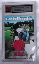 Tiger Woods Shirt and Glove Used Memorabilia NSA Certified Card