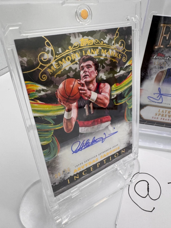 Topps Finest Anfernee Hardaway + Latrell Sprewell Stojakovic & Sabonis AUTO Foto 4 de 4