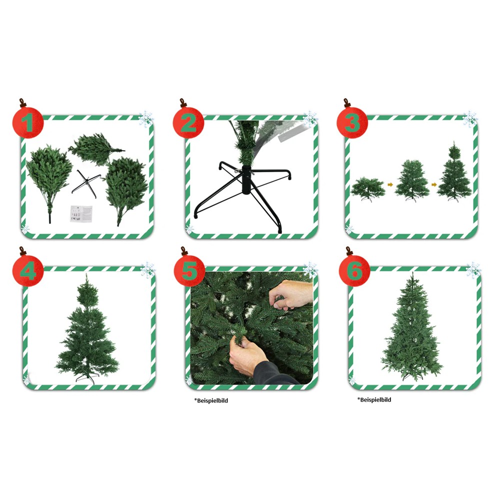 180 cm exkl künstlicher PE Weihnachtsbaum Baum Tannenbaum 100 Spritzguss
