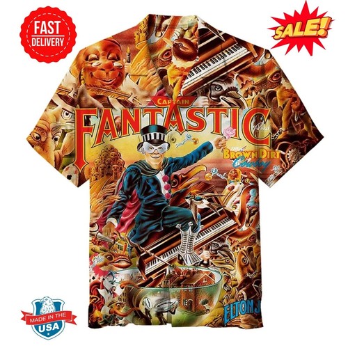 Elton John,captain Fantastic And The Brown Dirt Cowboy Hawaiian Shirt 3D