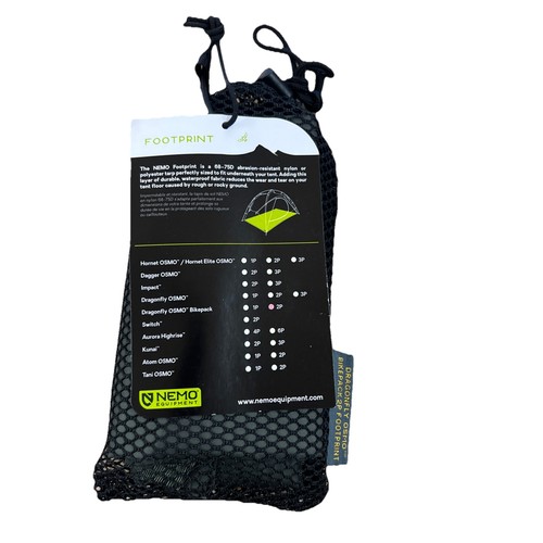 Nemo Dragonfly Bikepack 2P footprint 68-75D - New With Tags Free Shipping