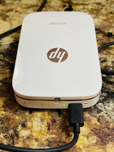 HP Sprocket Portable Zink Photo Printer White/Gold SNPRH-1603 - Picture 3 of 4