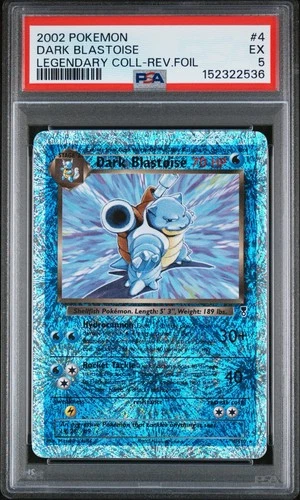 Pokemon Legendary Collection Reverse Holo Dark Blastoise 4/110 PSA 5