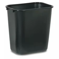 Rubbermaid Commercial Fg295600bla Rectangular Wastebasket, 7 Gal, Lldpe, Open