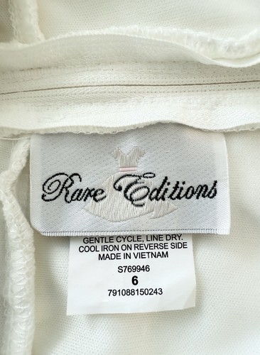Vestido de encaje blanco con tirantes finos volantes inferiores 100 % polietileno talla 6 ediciones raras para niñas - Imagen 5 de 11