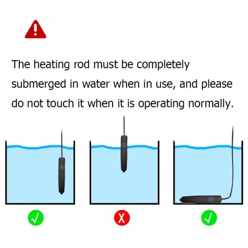 EU Plug Aquarium Heating Rod 8/16W Thermostatic Turtle Heater Aquarium - Picture 4 of 9