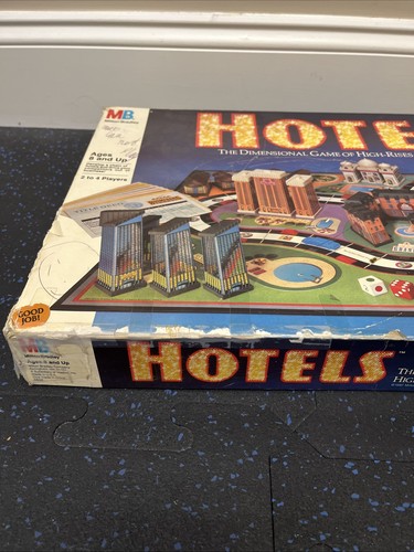 Vintage Hotels 1987 Milton Bradley Board Game 100% Complete - Box Damage - Picture 10 of 17