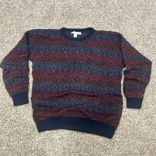 Vintage Geoffery Beene Knit Sweater Men's Medium Knit Made in USA