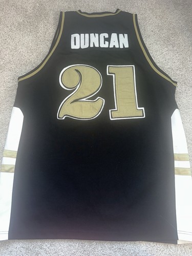 Tim Duncan — Wake Forest Headmaster Campuswear Stitched Jersey — Gr. 52 schwarz - Bild 5 von 6