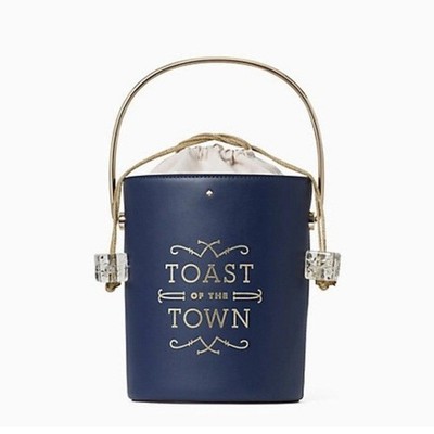 NWT KATE SPADE Steal the Spotlight Toast Of The Town Champagne Ice Bucket Bag