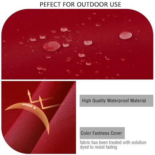 Outdoor Cushions for Patio Furniture, Waterproof 24 x 24 In Lipstick Red - Bild 5 von 7