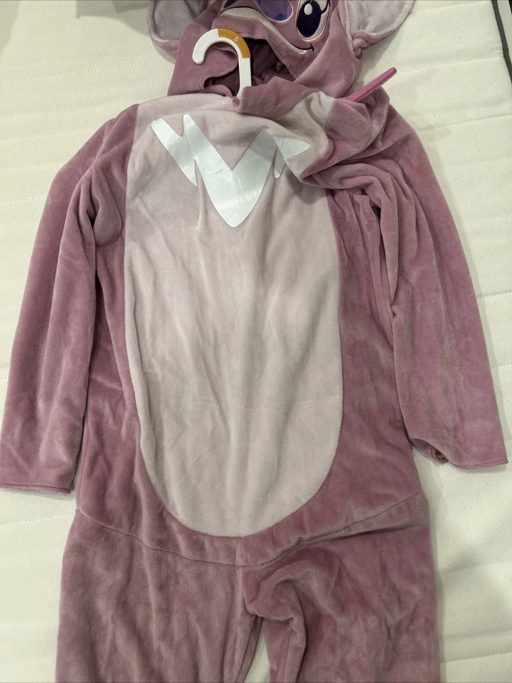 Disney Lilo & Stitch Ángel Disfraz Una Pieza Talla S 4-6 Halloween Rosa Niñas NUEVO Foto 4 de 4