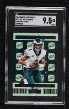 2022 Panini Contenders Winning Ticket Emerald Jalen Hurts #WT-JHU SGC 9.5 Mint+