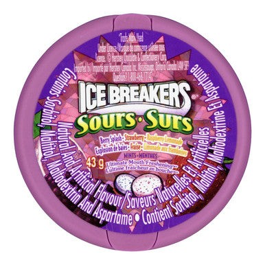 Ice Breakers Sours, Mints, Strawberry, Berry Splash, Cherry, 6ct - Picture 1 of 5