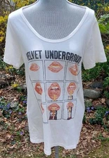 The Velvet Underground Junk Food Retro Vintage Women's Large Scoop Neck T-Shirt 