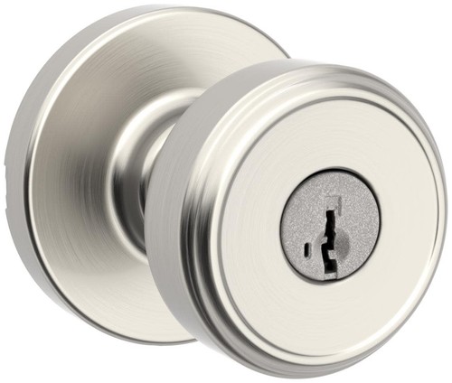 Kwikset 400MNKRDT-S Maven Single Cylinder Keyed Entry Lever Set - Nickel