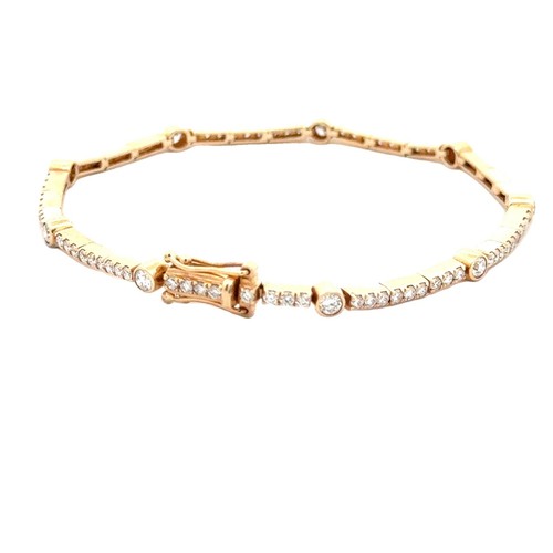 Segmented Diamond Tennis Bracelet - Picture 4 of 5