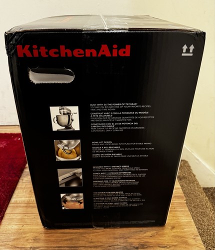 KitchenAid 7 qt Stand Mixer, Candy Apple Red with Flat Beater, Dough Hook, Whip - Picture 10 of 11