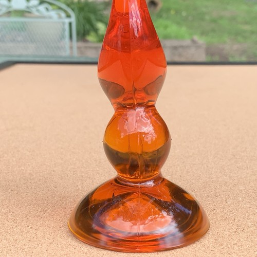 Vintage VIKING Bird Orange Glow Amberina Long Tailed Bird Figurine 8" - Bild 7 von 12