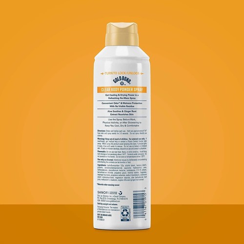 Gold Bond No Mess Invisible Clear Body Powder Spray absorbiert Schweiß 7oz (3 Pack) - Bild 12 von 14