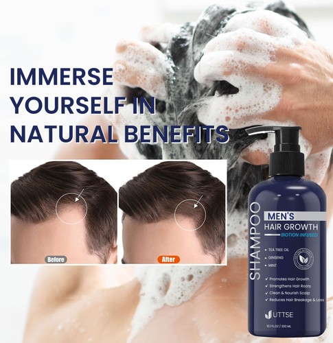 Biotion Shampoo Crescita Capelli per Uomo: Shampoo Addensante Naturale con Albero del Tè... - Foto 6 di 9