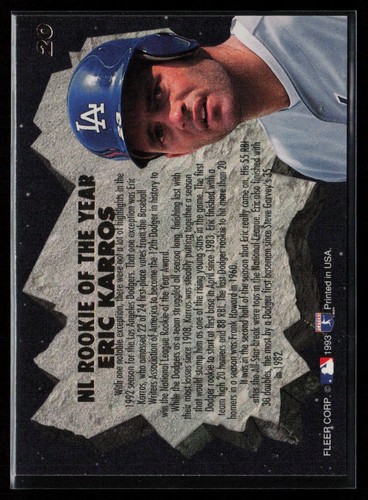1993 Ultra #20 Eric Karros Award Winners - Picture 2 of 2