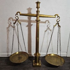 Global Views Large 41 In. Tall Solid Brass Library Scale Deco Statement Piece