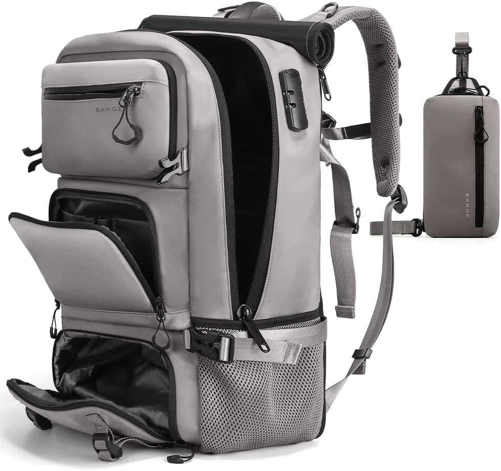 Waterproof Flight Approved Travel Backpack for Men & Women - Grey