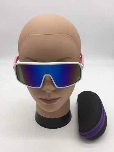 Oakley Active Sonnenbrille weiß/pink 62-21-139 verspiegelte Gläser - Bild 1 von 9