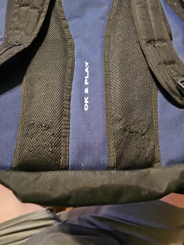 Cal Pak Ok 2 Play Rugged Backpack Diaper Multi Compartment Black Blue 15x11x5 - Picture 3 of 3