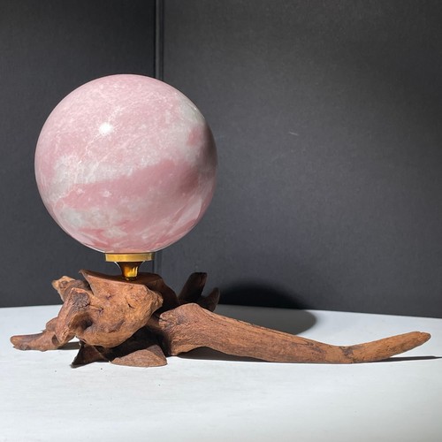 369g natural pink opal sphere quartz crystal ball gem healing decor - Picture 6 of 13