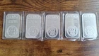 New ListingLot of 5 1 oz APMEX Silver Bars New and Sealed in Factory plastic packaging