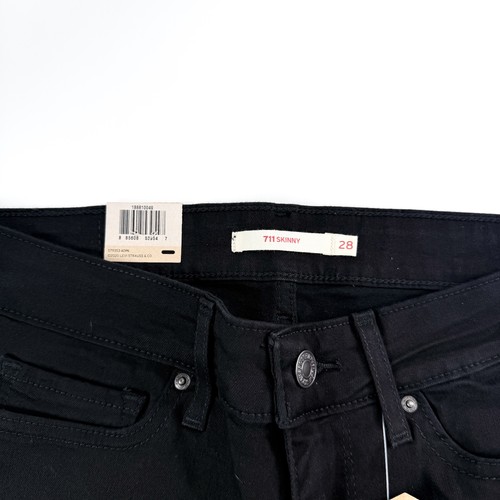 Levi's 711 Skinny Jeans 188810049 Damen Schwarz 28x28 Neu mit Etikett - Bild 6 von 10