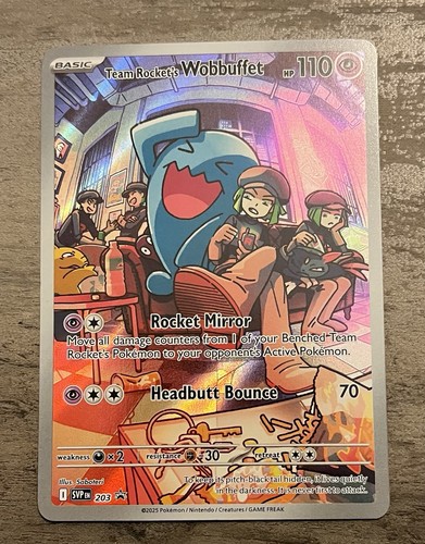Team Rocket's Wobbuffet 203 Sv: Scarlet & Violet Promo Karten Holo