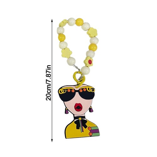Detachable Round Bead Phone Charm Silicone Phone Lanyard New Bag Pendant Women - Photo 2 sur 12