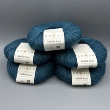 Lot of 5 Balls Rowan Kidsilk Haze 70% Super Kid Mohair 30% Silk Yarn 671 Peacock