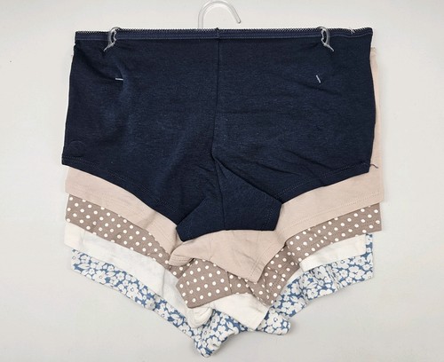 MAIDENFORM 5er Pack Damen S M L Boyshort Baumwolle Höschen schwarz beige weiß blau - Bild 3 von 5