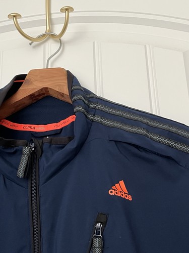 Adidas Clima Cool Men’s L Navy Blue Windbreaker Jacket - Picture 4 of 8