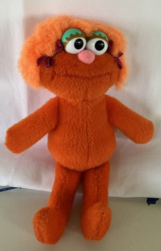 Vintage Applause Orange Monster Zoe Sesame Street Stuffed Plush Jim Henson 1995 - Picture 4 of 11