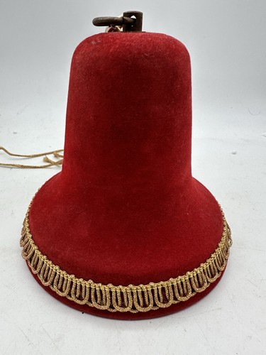 Campana de Navidad Musical de Colección Tirar de Cuerda Jingle Bells Rojo Flocado Japón Funciona - Imagen 2 de 12