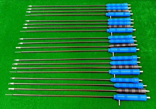 20pc Laparoscopic Monopolar L-Hook/J-Hook/Spatula/Aspiration Needle 5mmx330mm - Picture 3 of 12