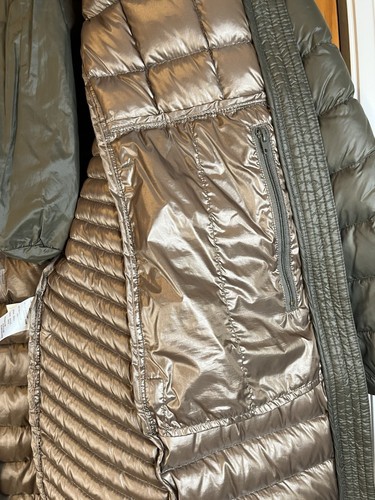 Calvin Klein XL Green Premium Down Packable Hooded Full Zip Puffer Long Jacket - Picture 8 of 10