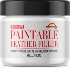 Paintable Leather Filler, Leather Filler Repair Kit for Tears, Holes, Cracks, Sc