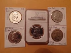 1959, 60 NGC PF67, 61, 62, 63, Franklin Proof Half's.