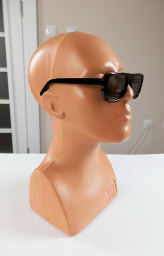 (NO CUSTOMS TAX) LORO PIANA Andre black rectangle acetate sunglasses FAM2844 - Picture 9 of 11