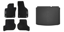 Frogum Fußmattensatz Autoteppich + Kofferraumwanne für Seat Leon 1P1
