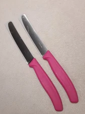 Victorinox Swiss Army 6.7836.L115 Tomato Table Paring Knife Lot of 2 Pink