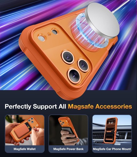 Magnetisch Designed für iPhone 17 Pro Hülle 6,3 Zoll Full Body Bumper, [kompatibel... - Bild 4 von 7