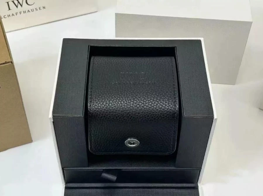 Nuevo Lujo para Reloj IWC Schaffhausen Caja de Presentación y Estuche de Viaje de Cuero Foto 4 de 4